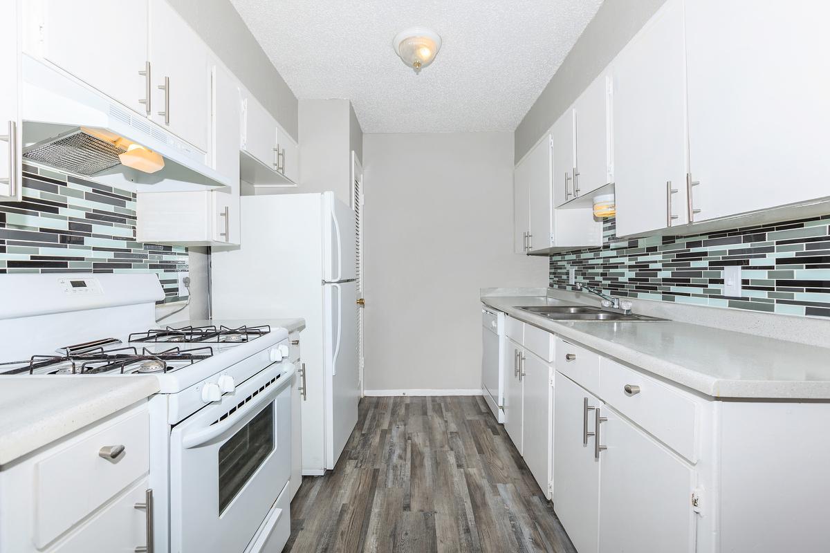 a kitchen with a stove and a sink