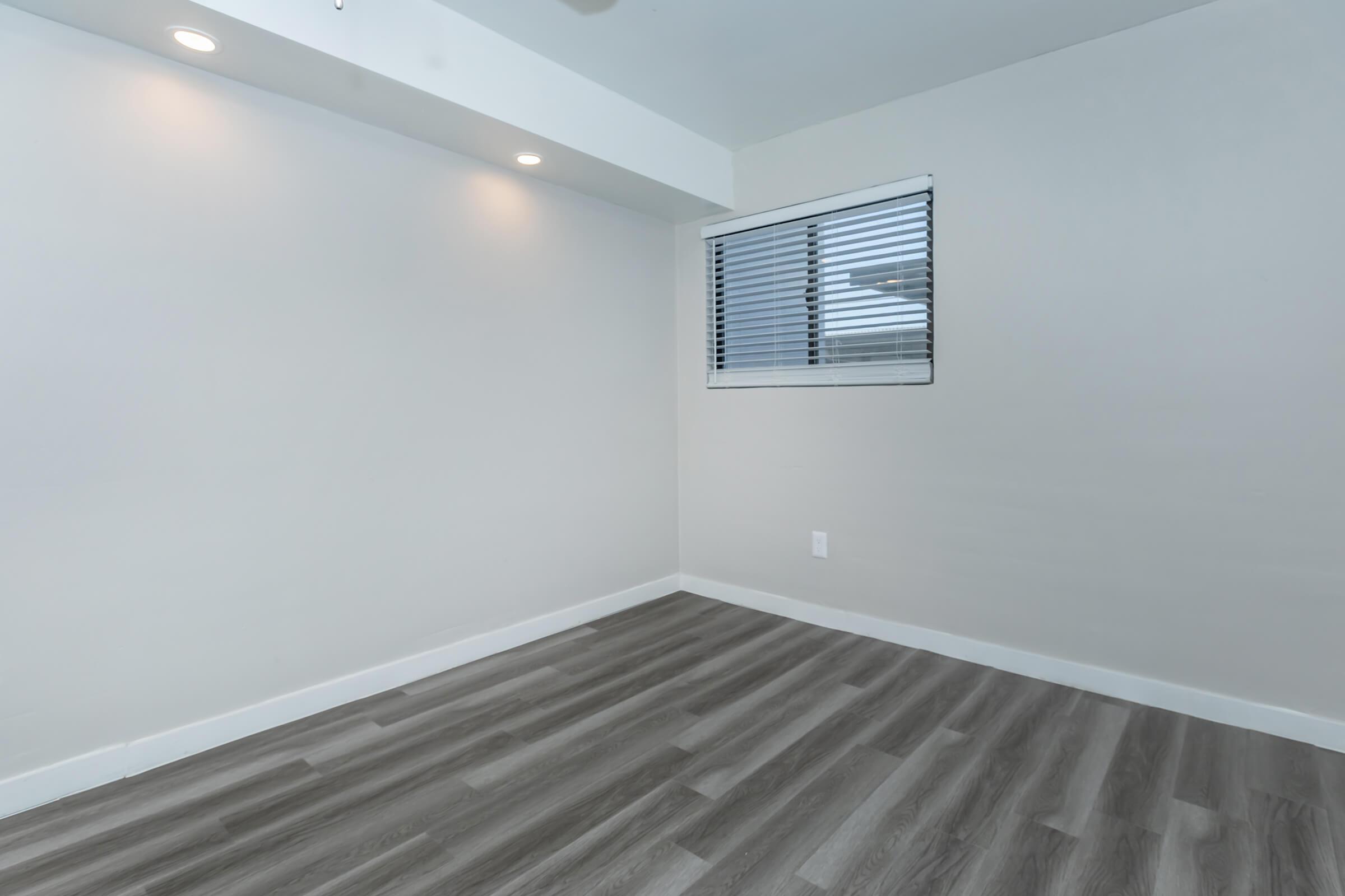 a room with a large window