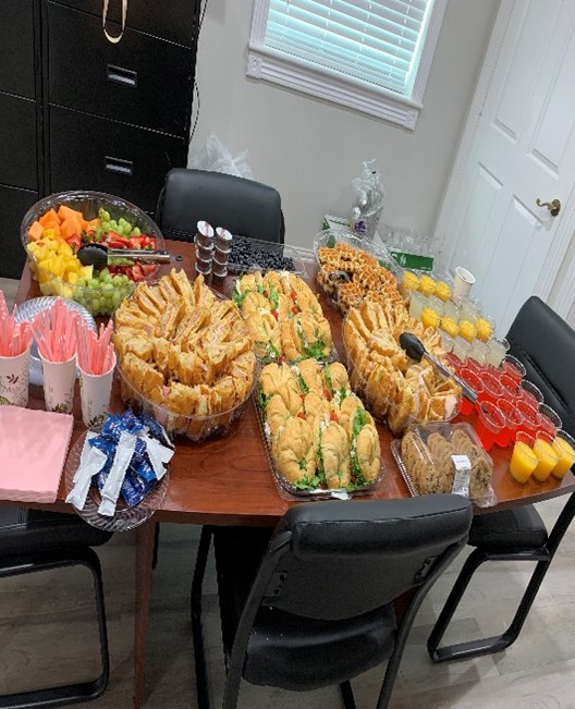 a bunch of food sitting on a table