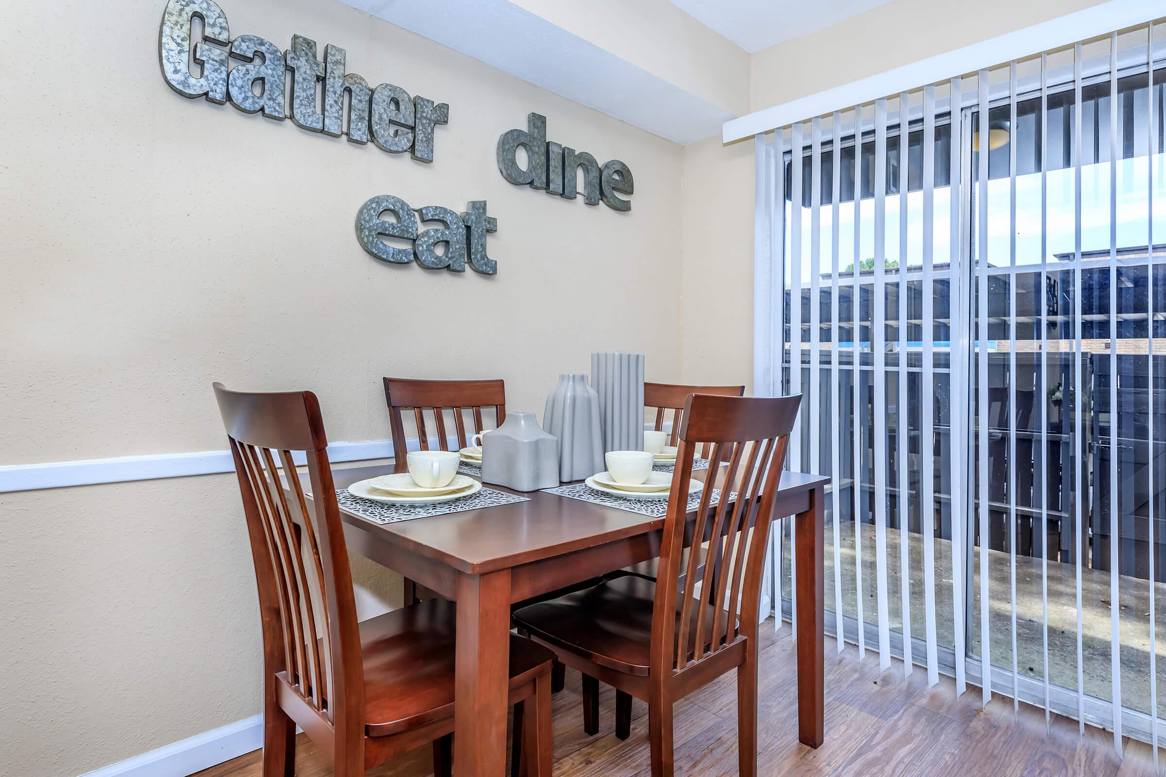 a dining room table