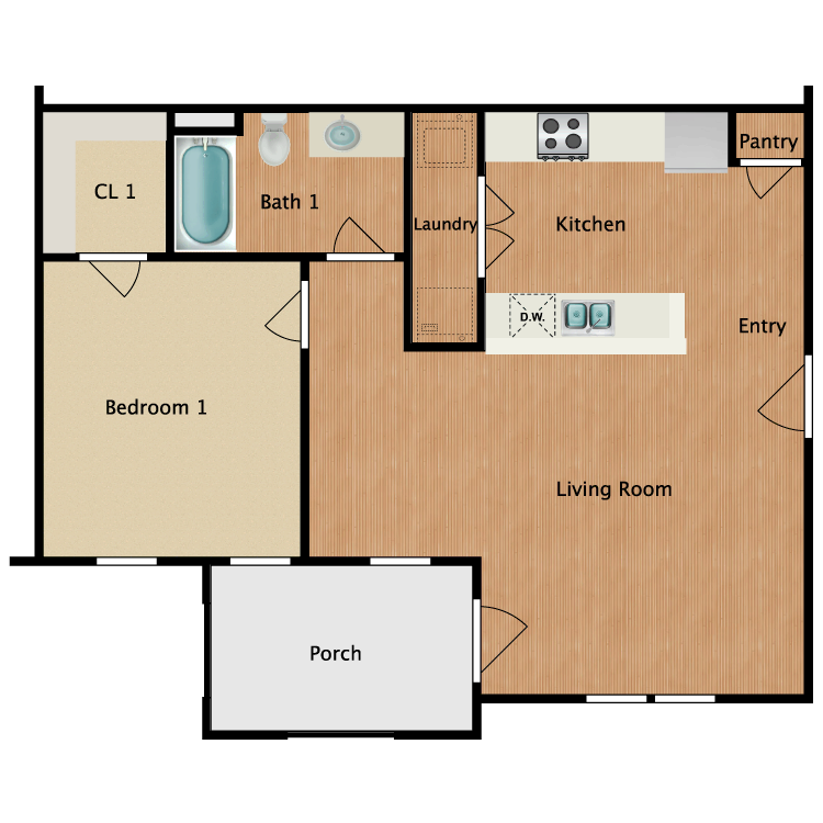 Floor plan image of Unit 1A