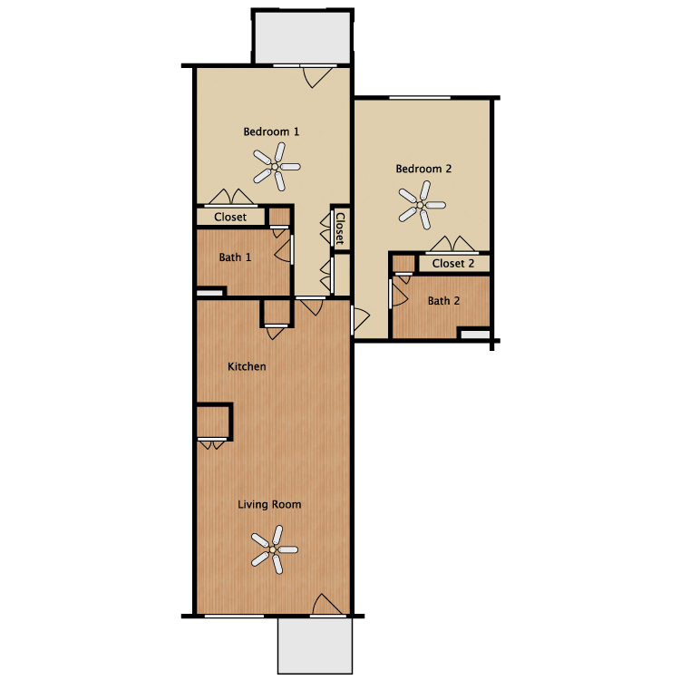 Floor plan image of Unit 2C