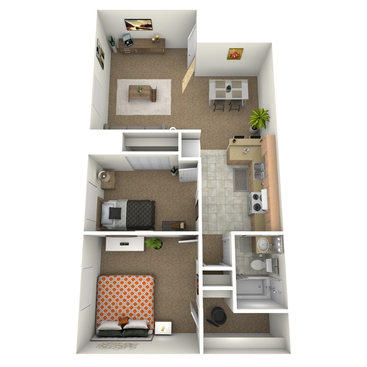 Floor plan image of 2 Bedroom Upstairs