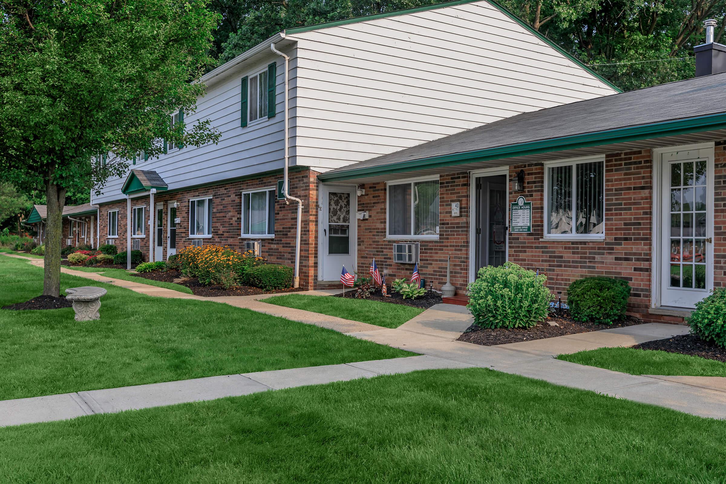 a large lawn in front of a house