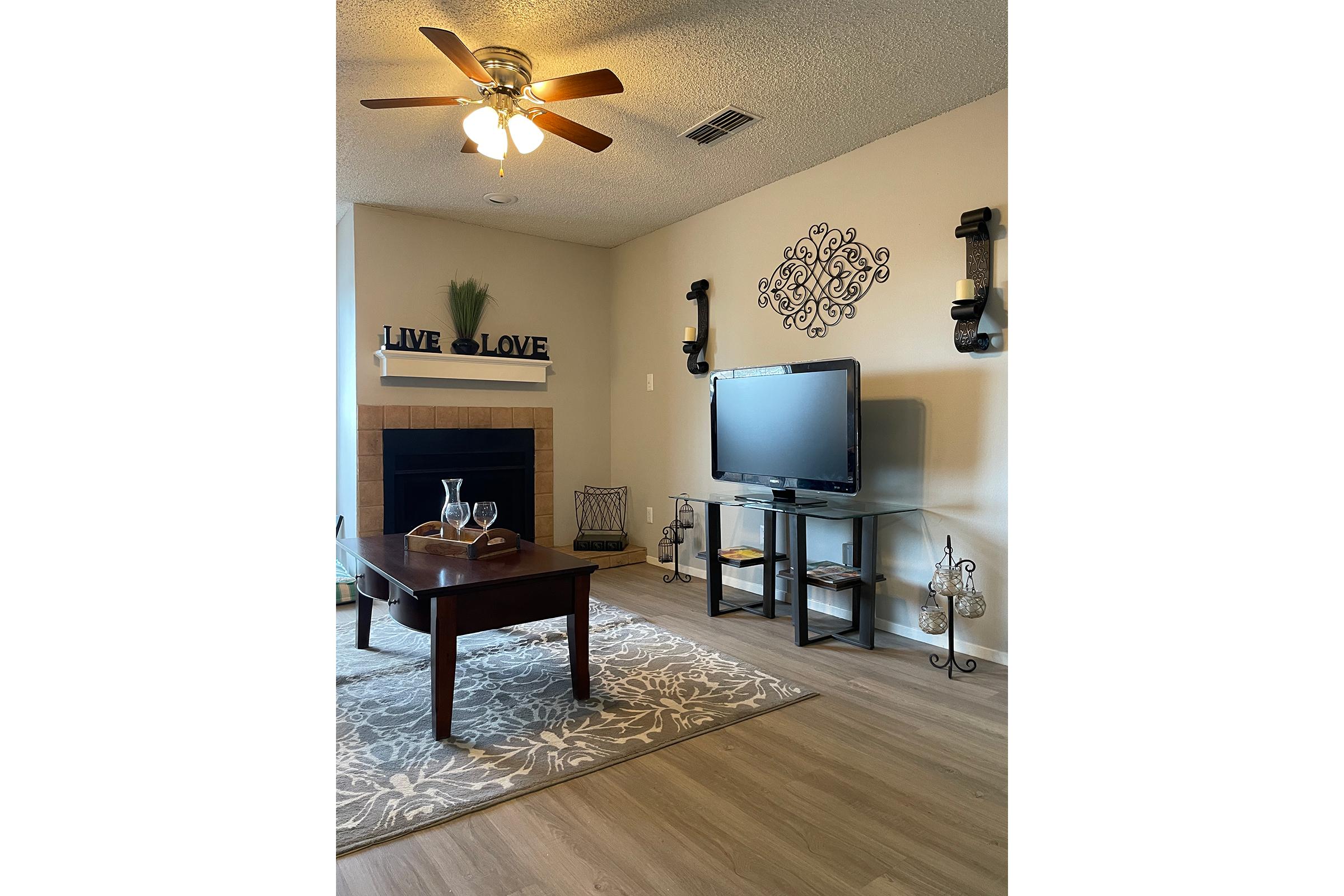 a view of a living room