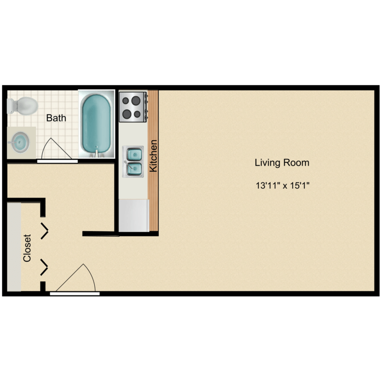 Floor plan image of Studio