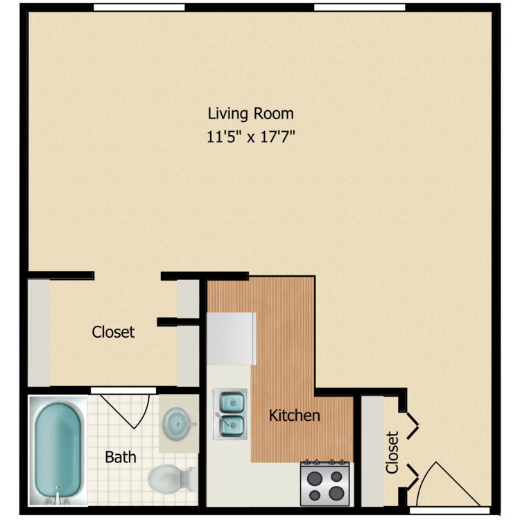 Floor plan image of Studio A