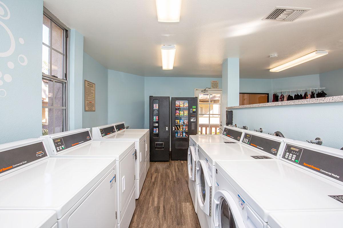 Washers and dryers in the community laundry room