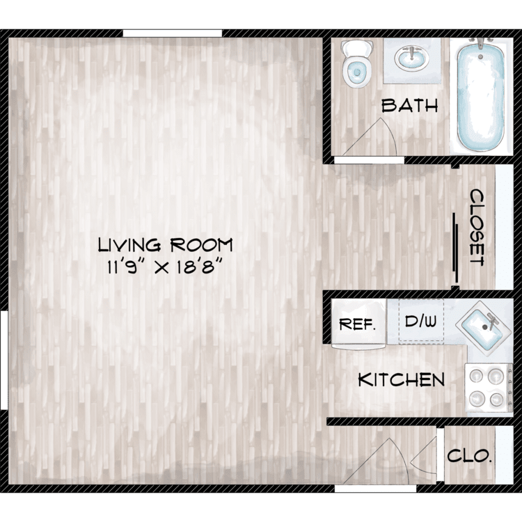 Studio floor plan image