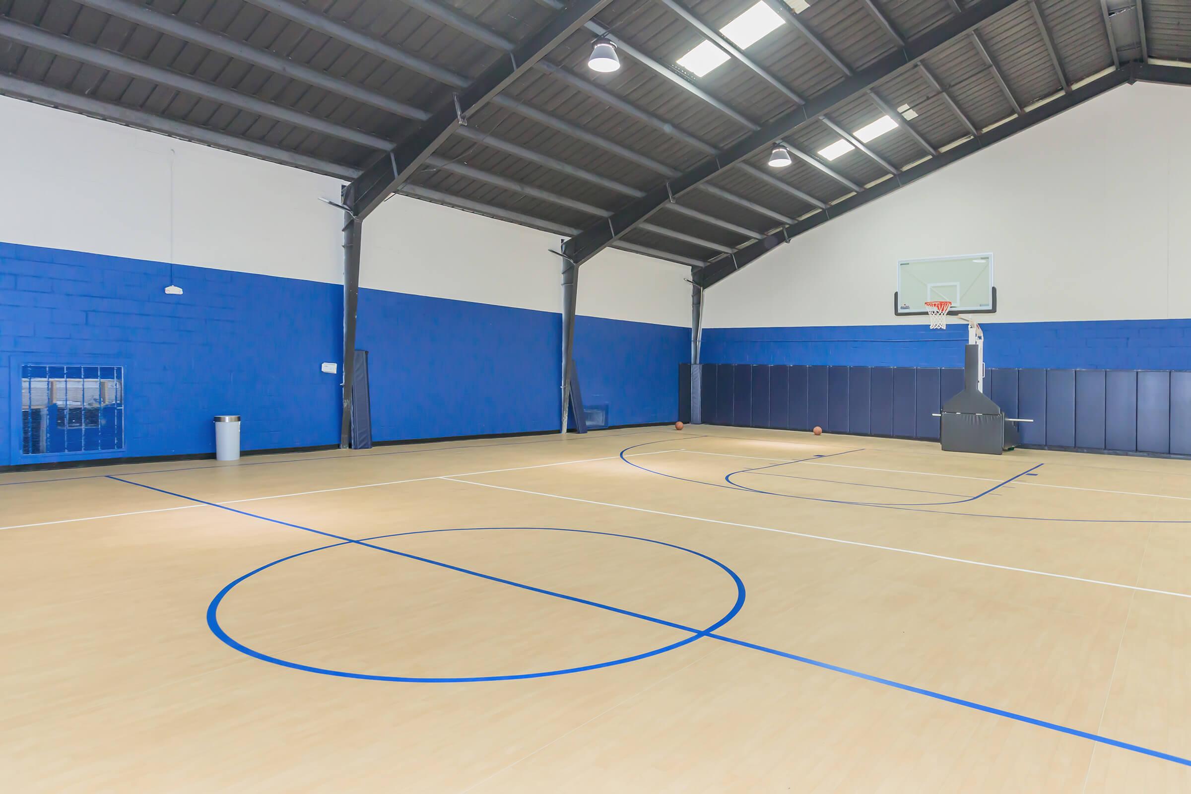 a blue court