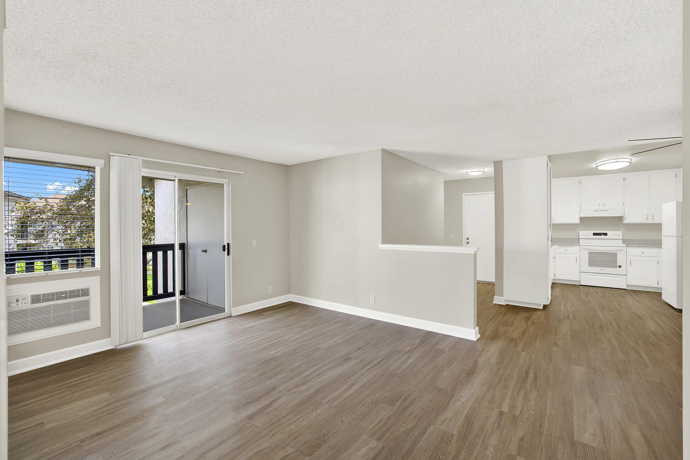 a room with a wood floor