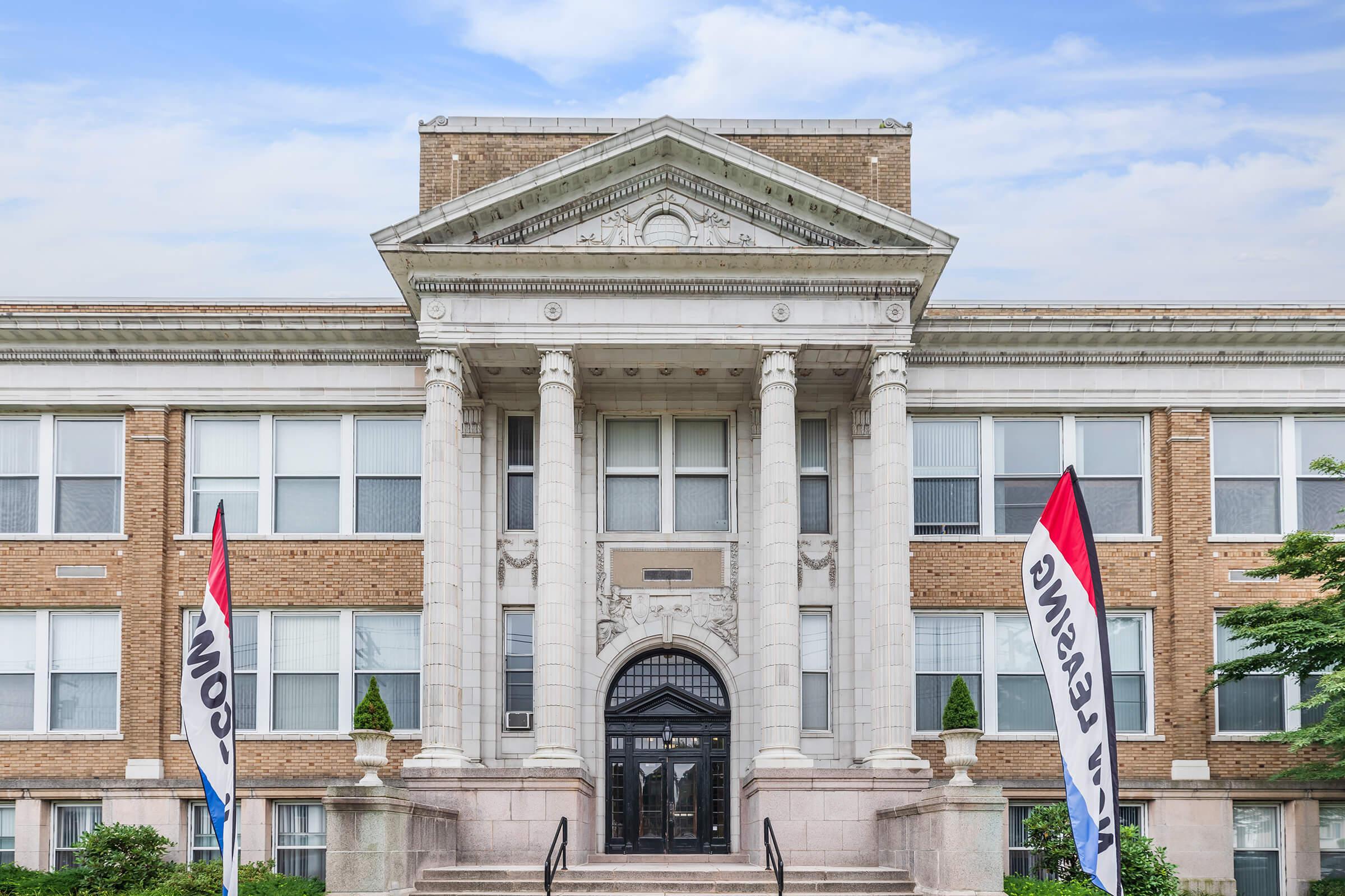 a large white building