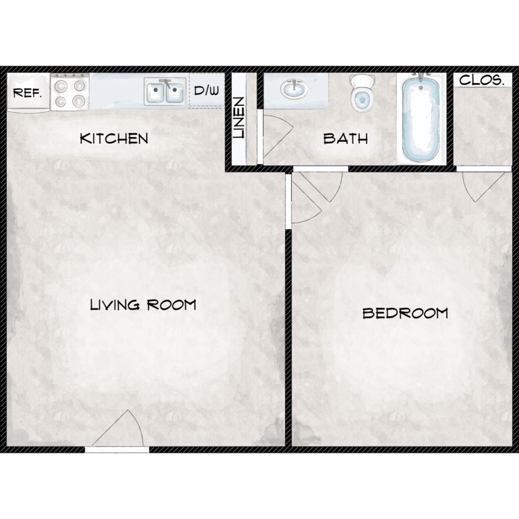 1 Bedroom Rental – 9540 Kempwood Drive, Houston, TX, 77080