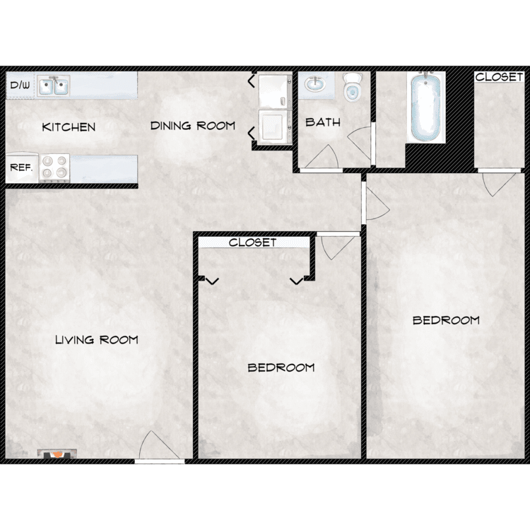 2 Bedroom Rental – 9540 Kempwood Drive, Houston, TX, 77080