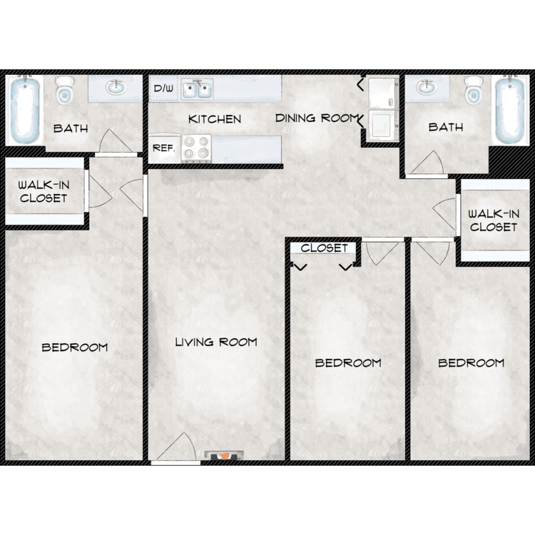 3 Bedroom Rental – 9540 Kempwood Drive, Houston, TX, 77080