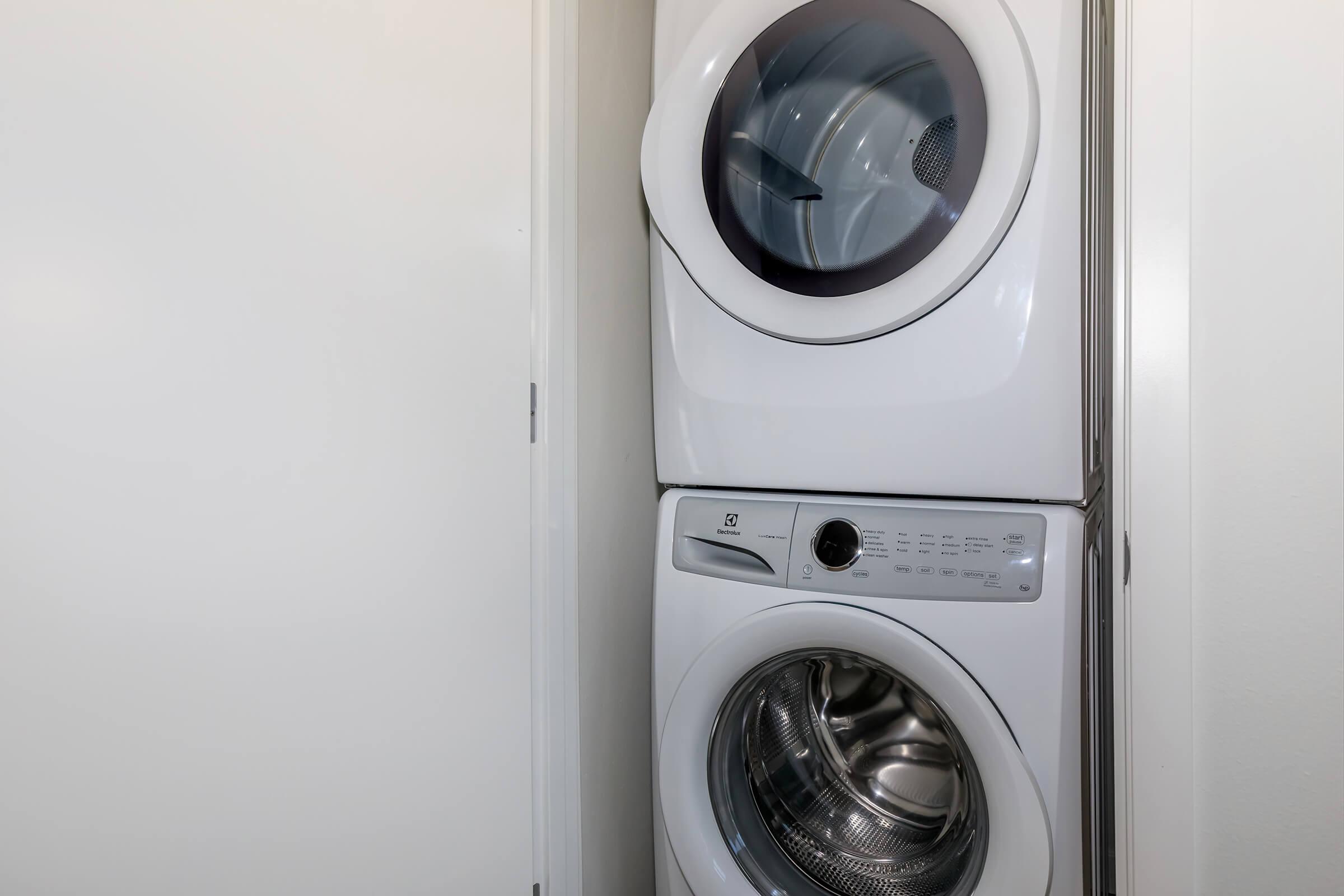 a washer and dryer
