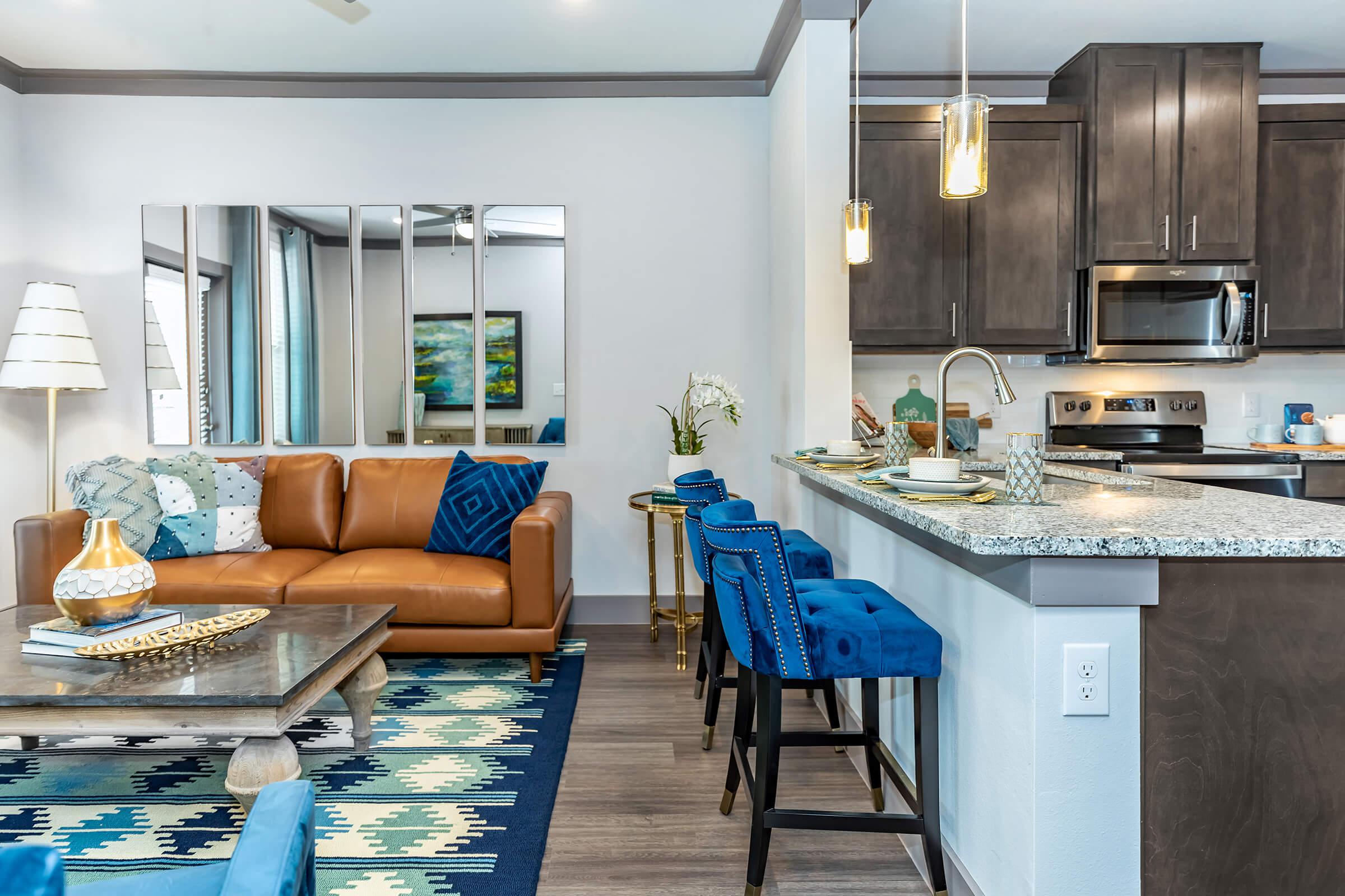 a kitchen with a dining room table