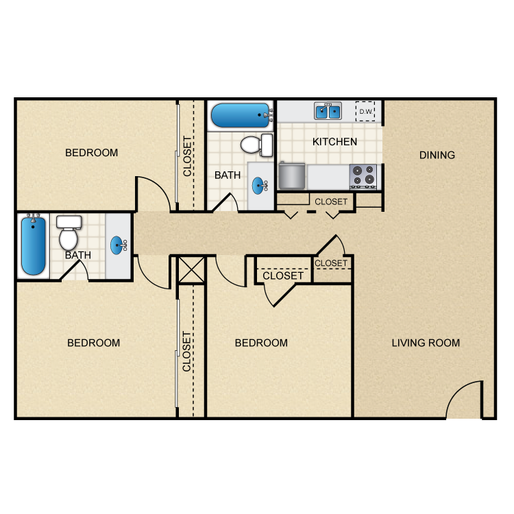 Floor plan image of D1/D2