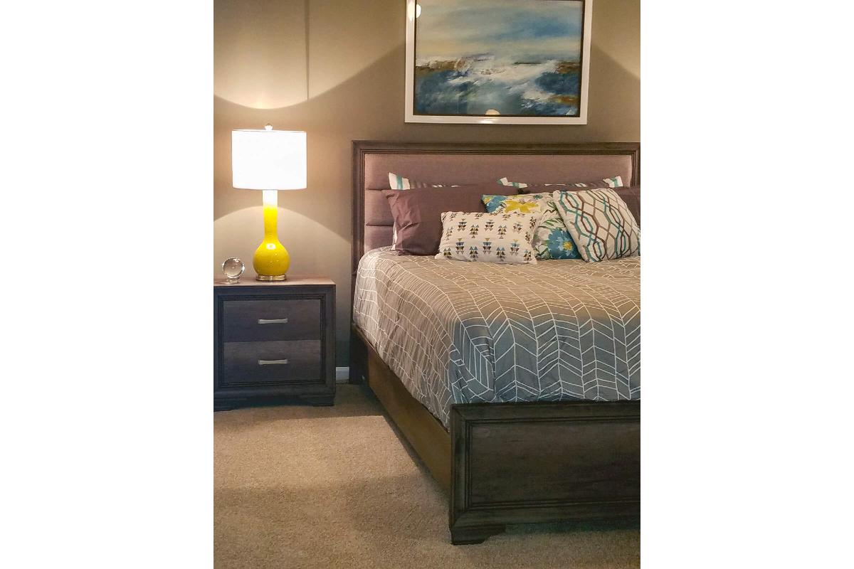 Modern bedrooms at Greyeagle in Taylors, South Carolina.