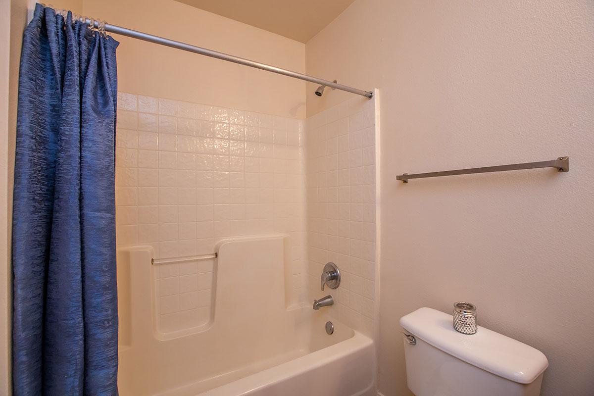 a brown and white shower curtain