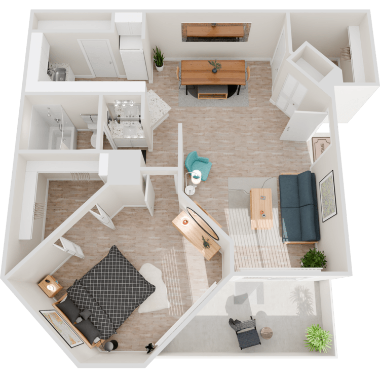 Citrine on 67th 1 bedroom floor plan - Glendale, AZ