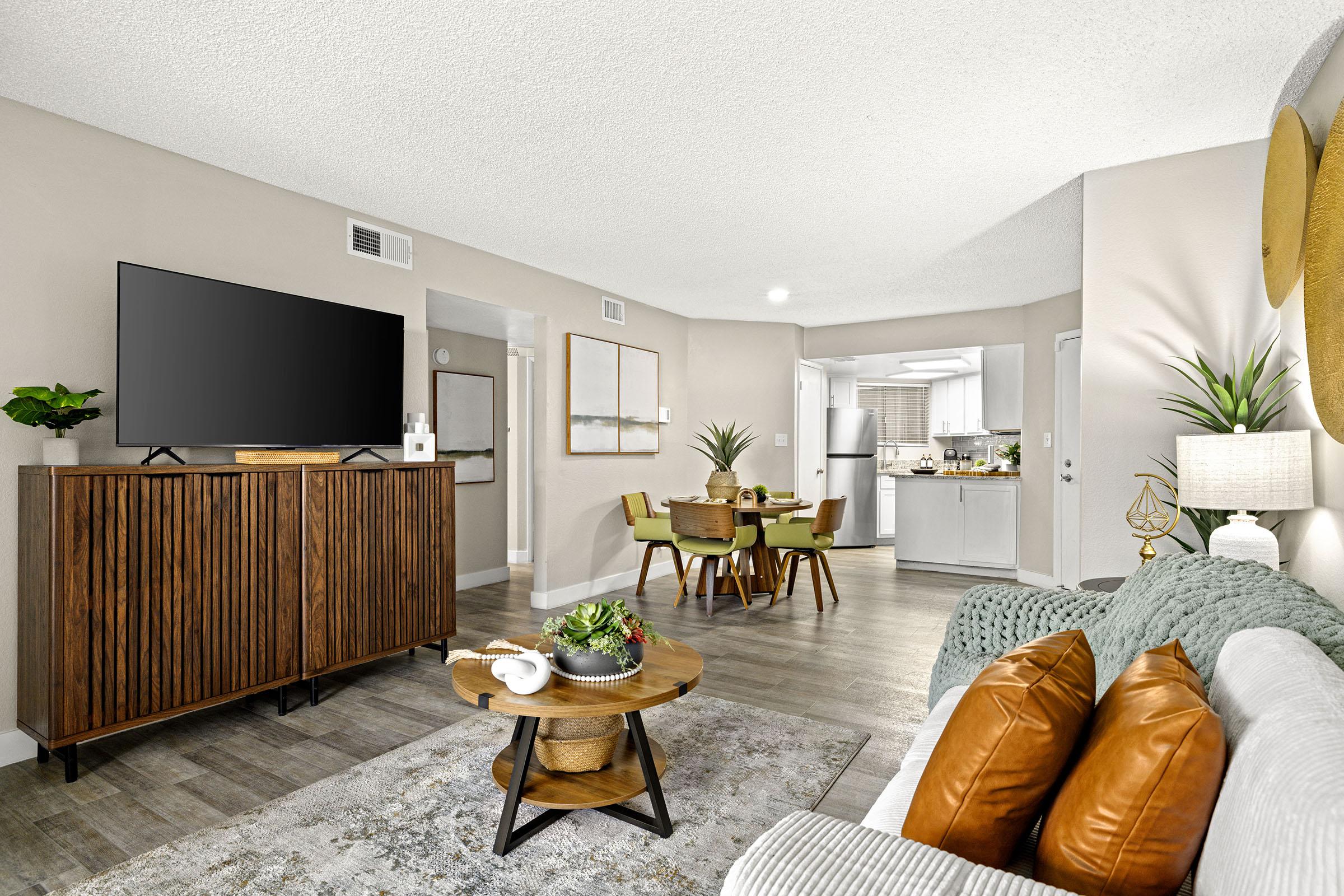 Citrine on 67th model apartment living area - Glendale, AZ