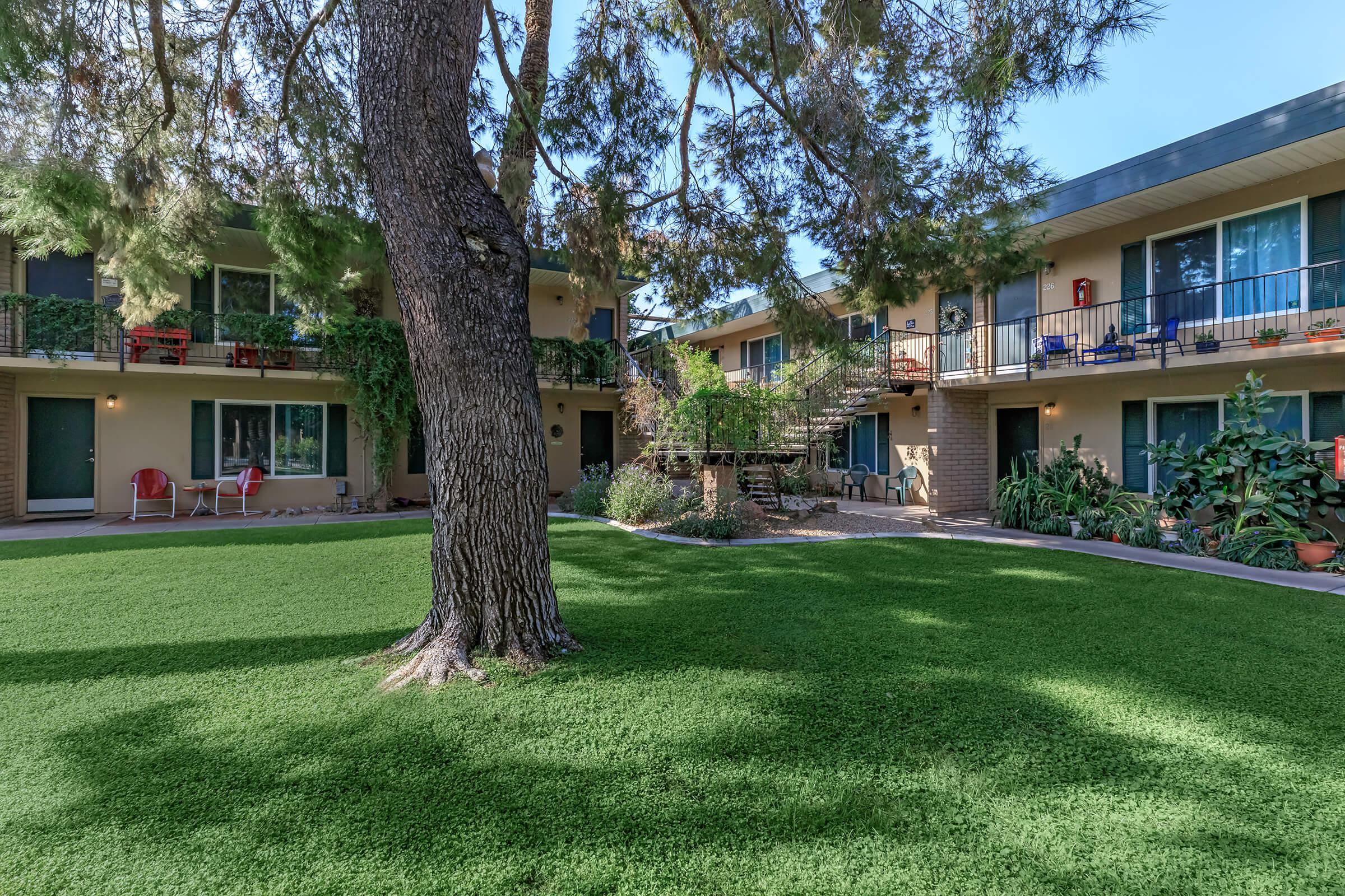 a large lawn in front of a house