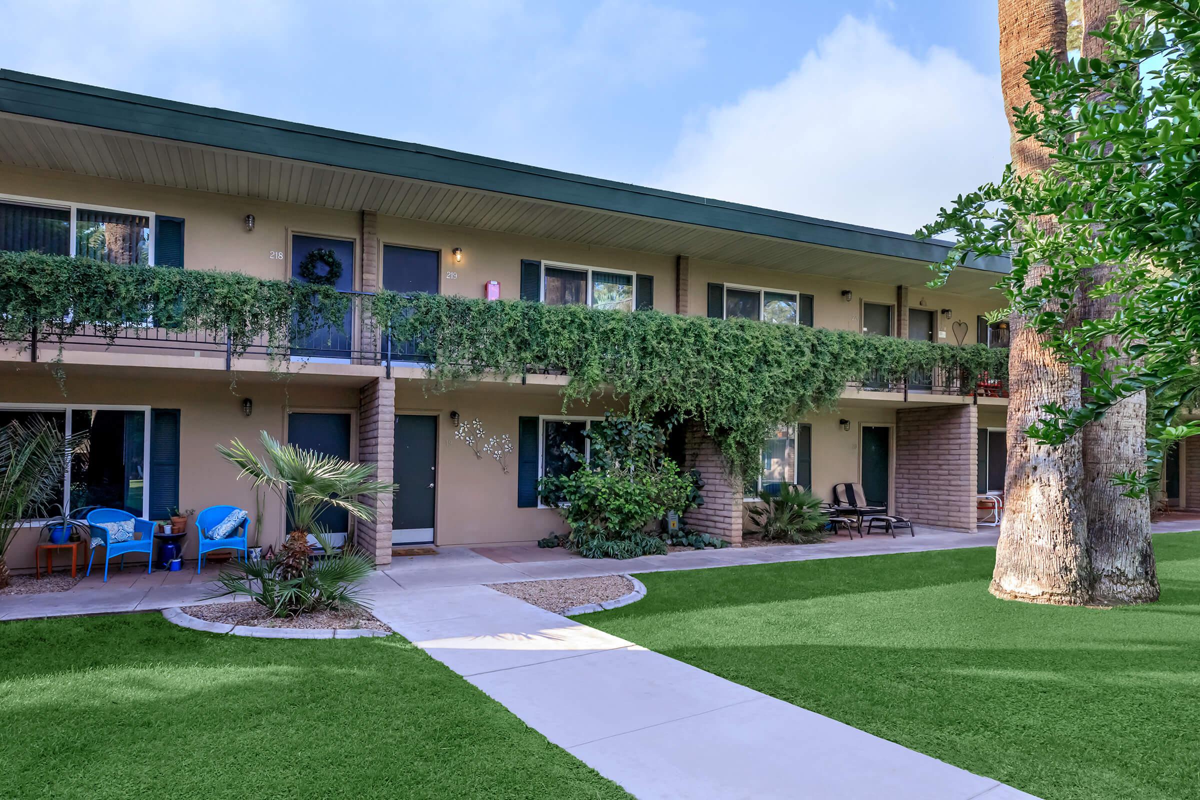 a large lawn in front of a house