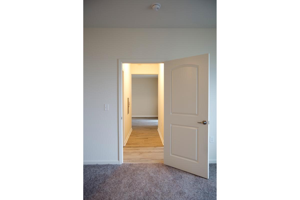 a double door in a room