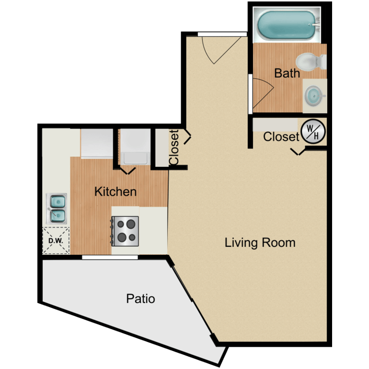 Floor plan image of Aloha Wey Studio