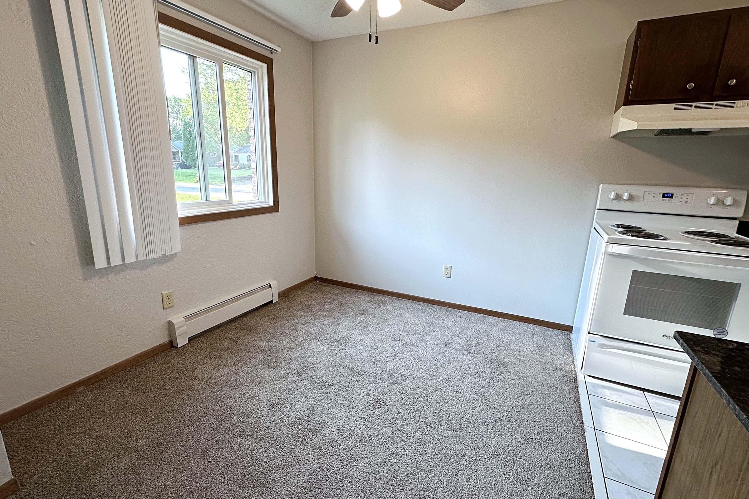 a room with a sink and a window