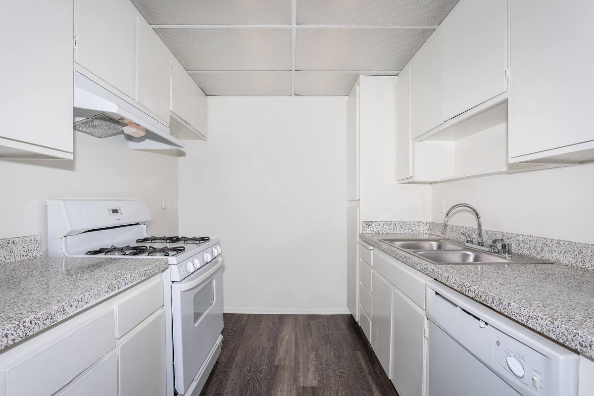 Kitchen with white appliances