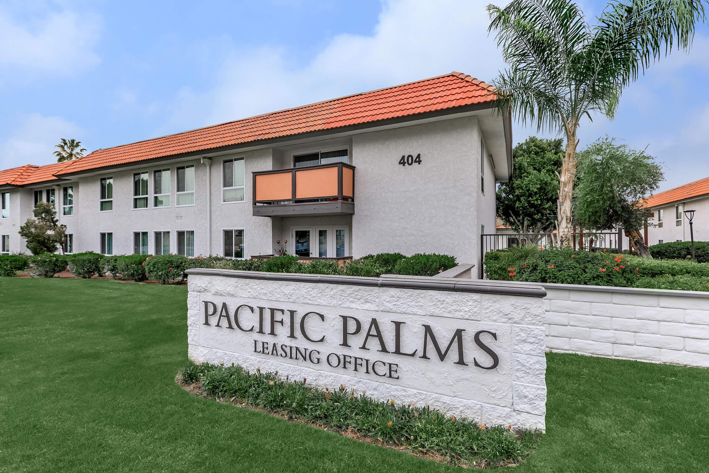 Pacific Palms monument sign