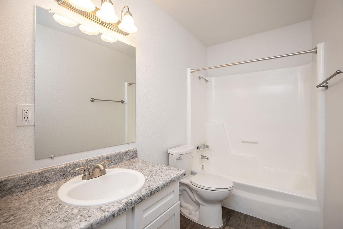 a white sink sitting under a mirror