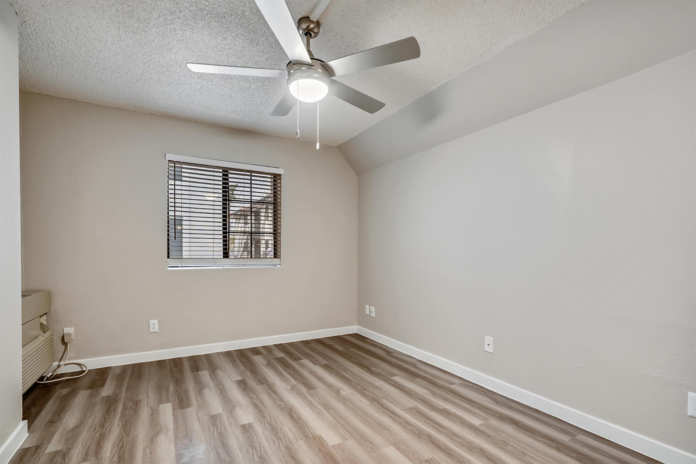 a room with a wood floor