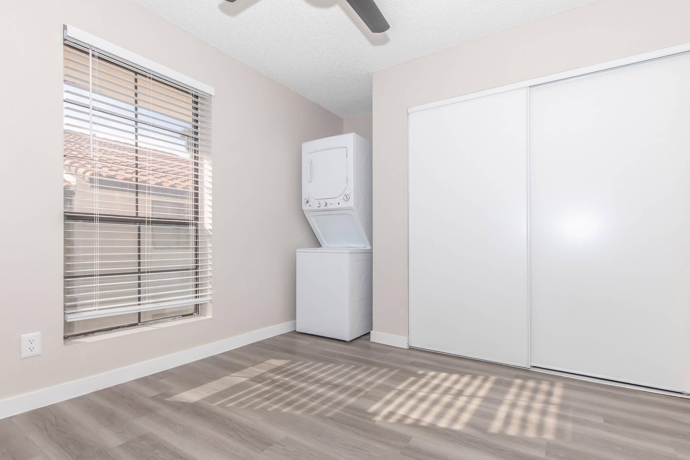 a refrigerator in a room