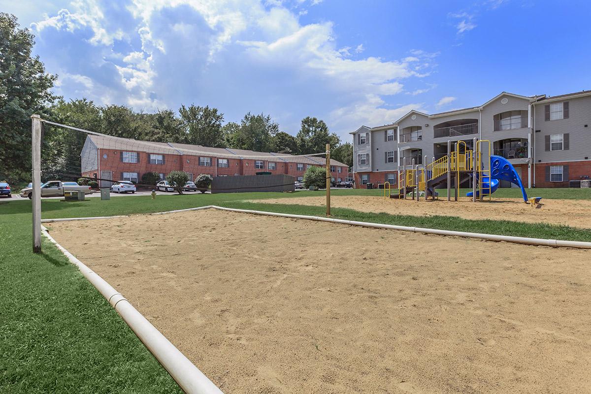Sand Filled Volleyball Court
