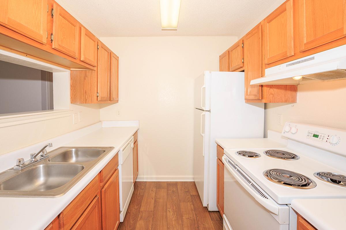 a kitchen with a stove sink and refrigerator