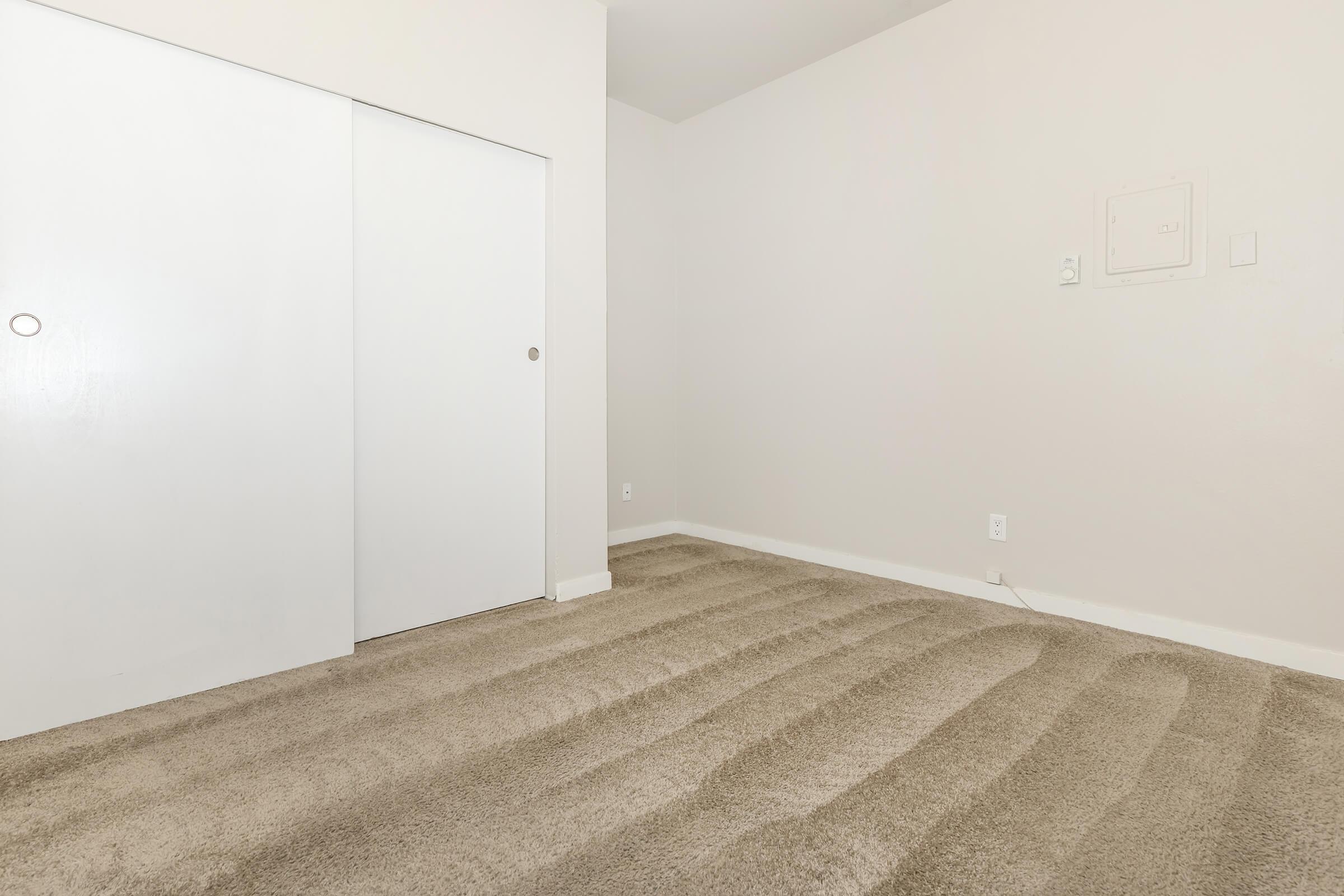 a bed in a room