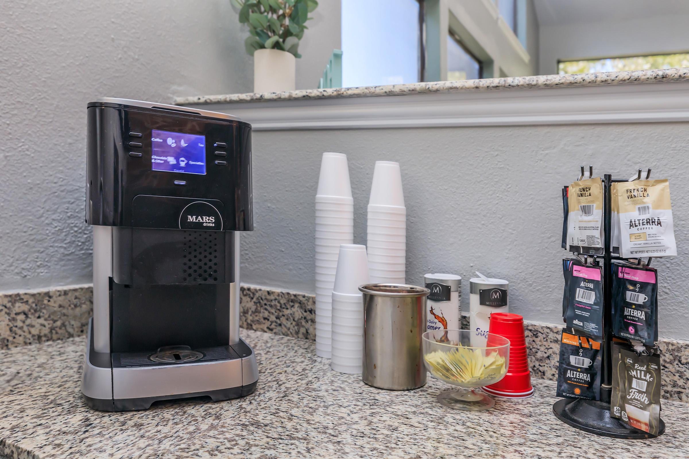 a machine on the counter