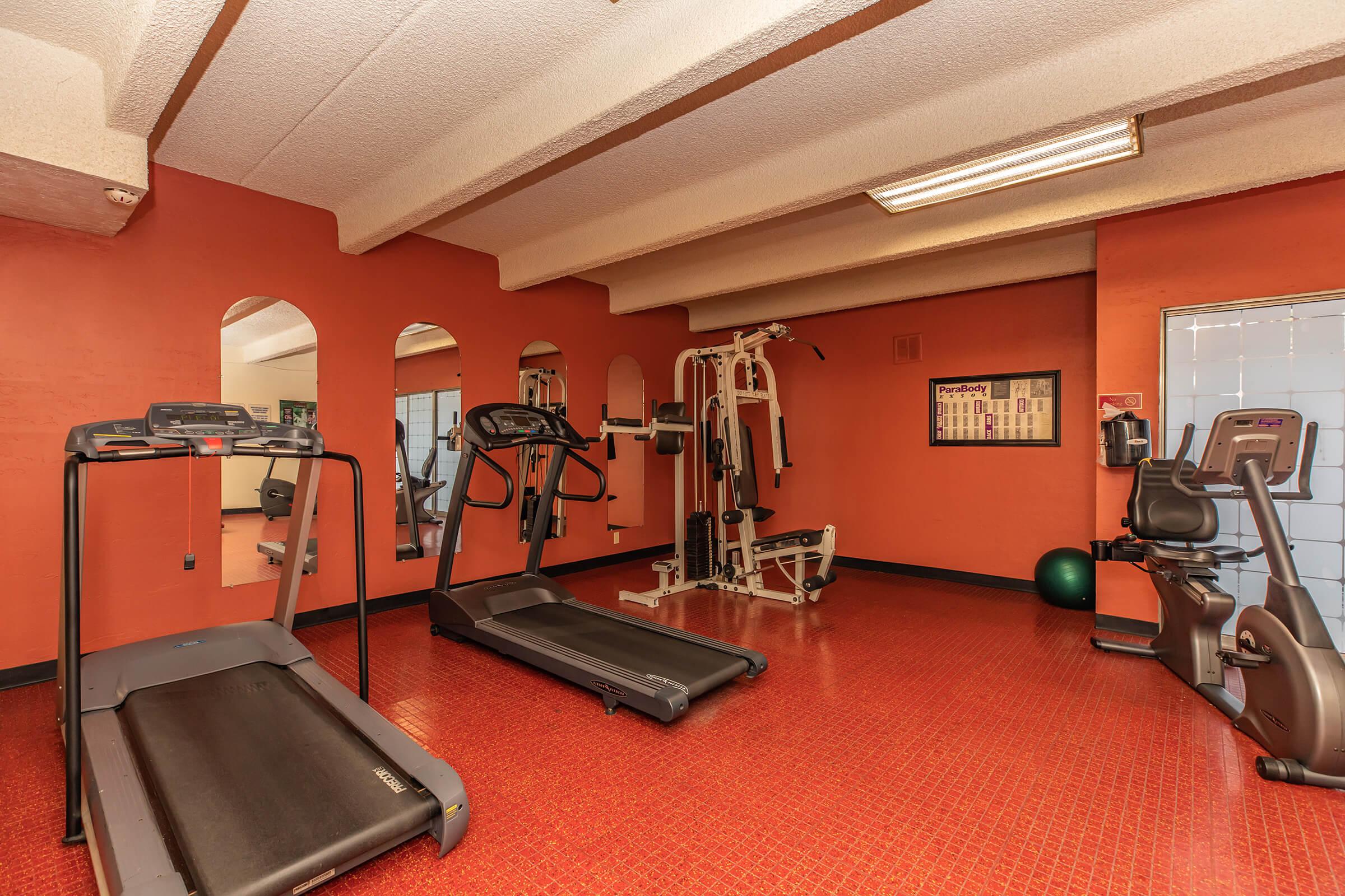 work-out equipment in the community gym