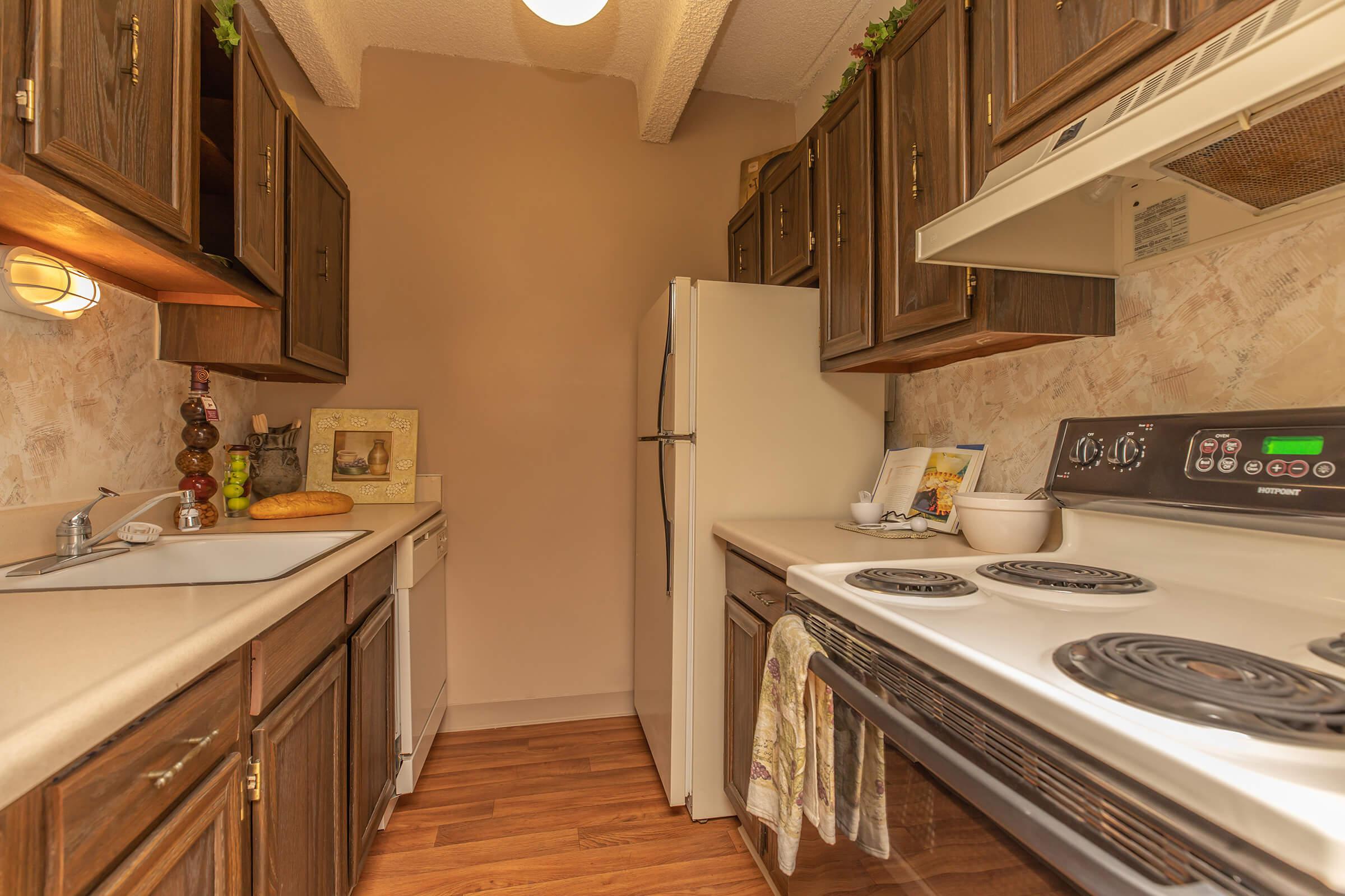 kitchen with white appliances