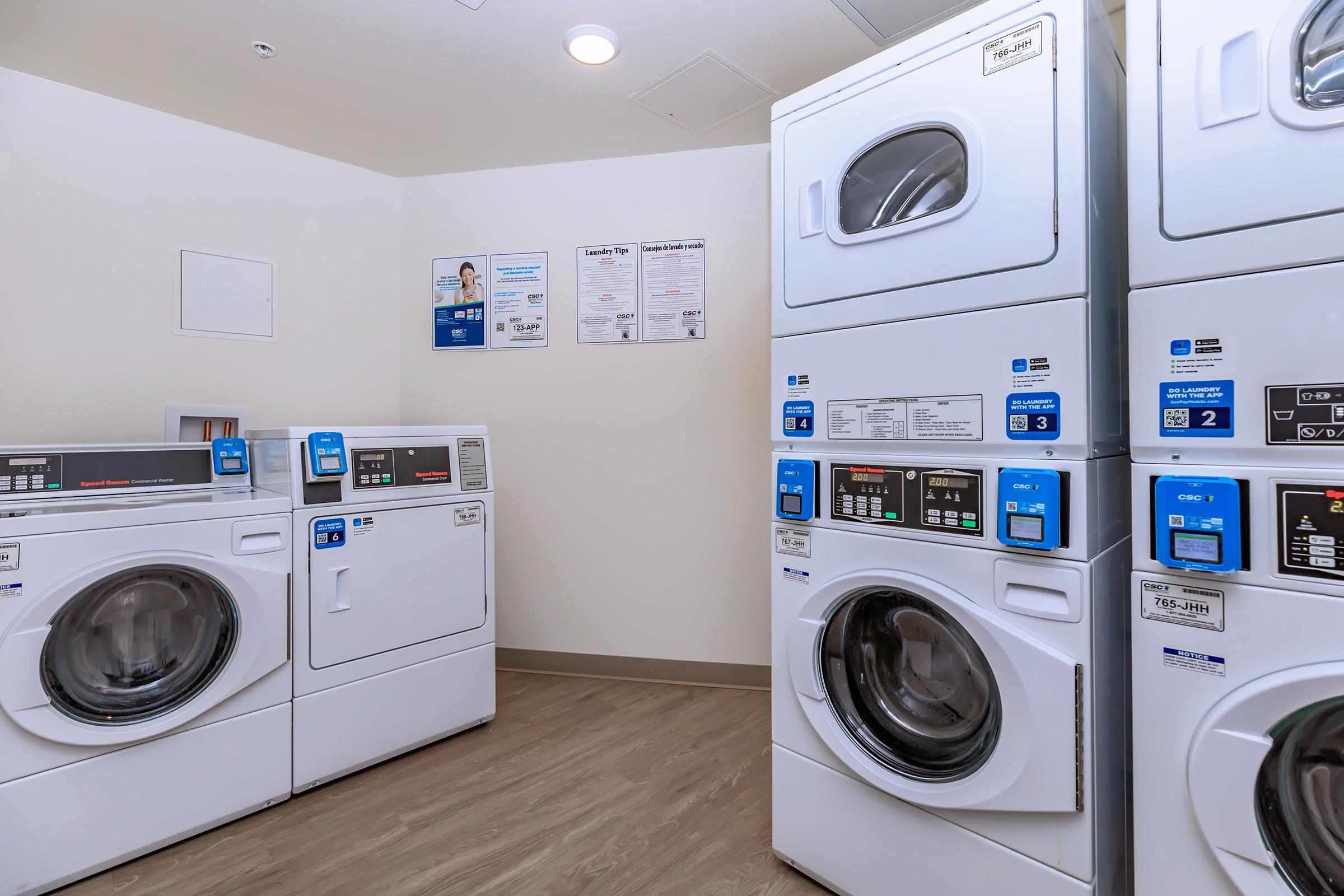 Washers and Dryers in the community laundry room