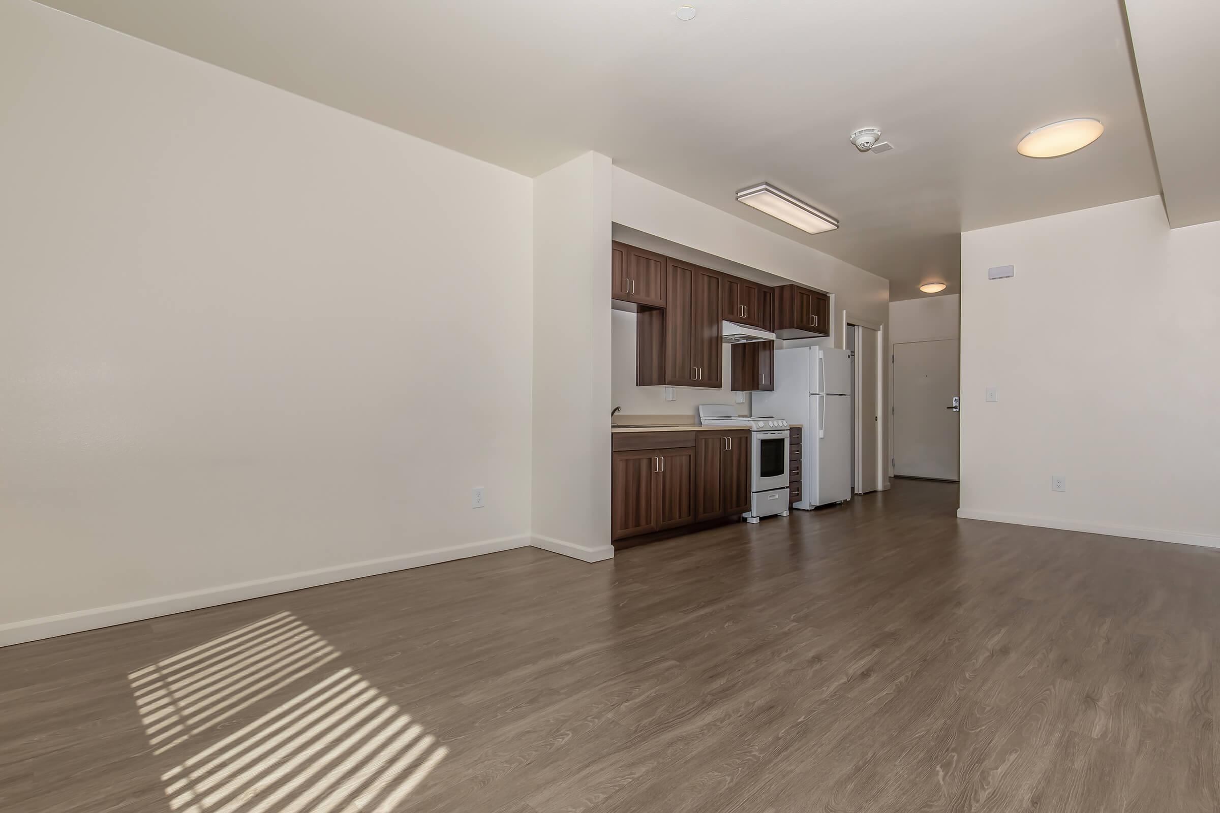 a room with a wooden floor