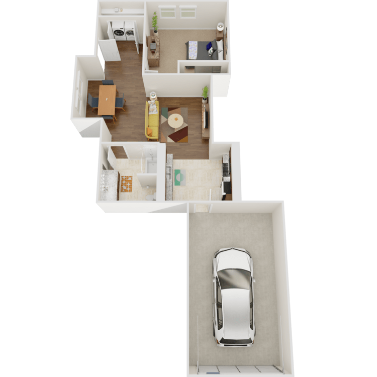 Isabella, a 1 bedroom 1 bathroom floor plan.