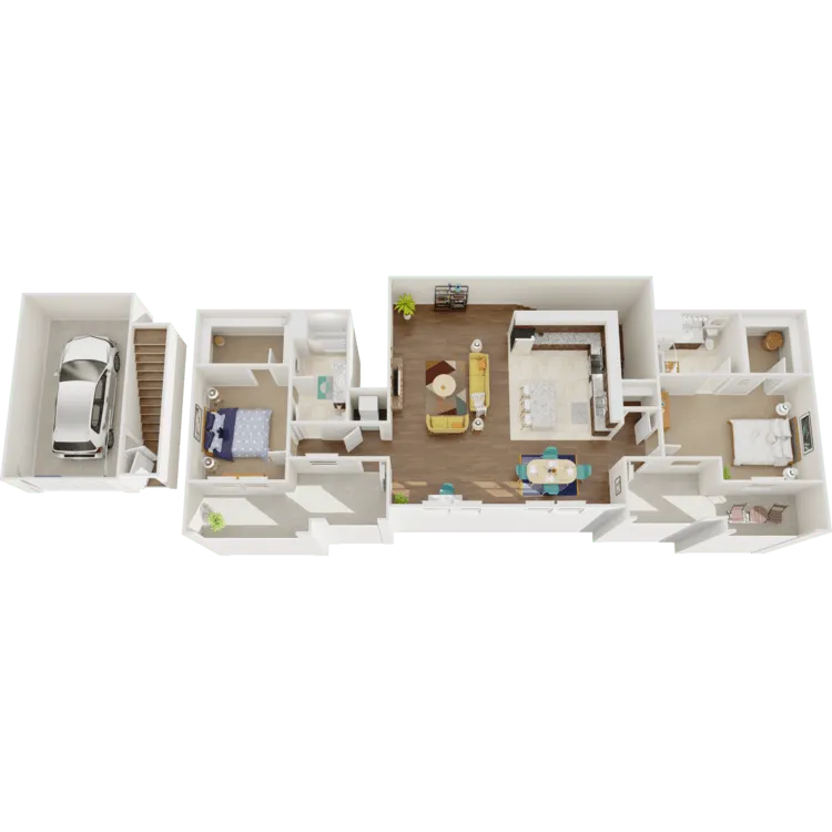 Rutherford - Income Restricted, a 2 bedroom 2 bathroom floor plan.