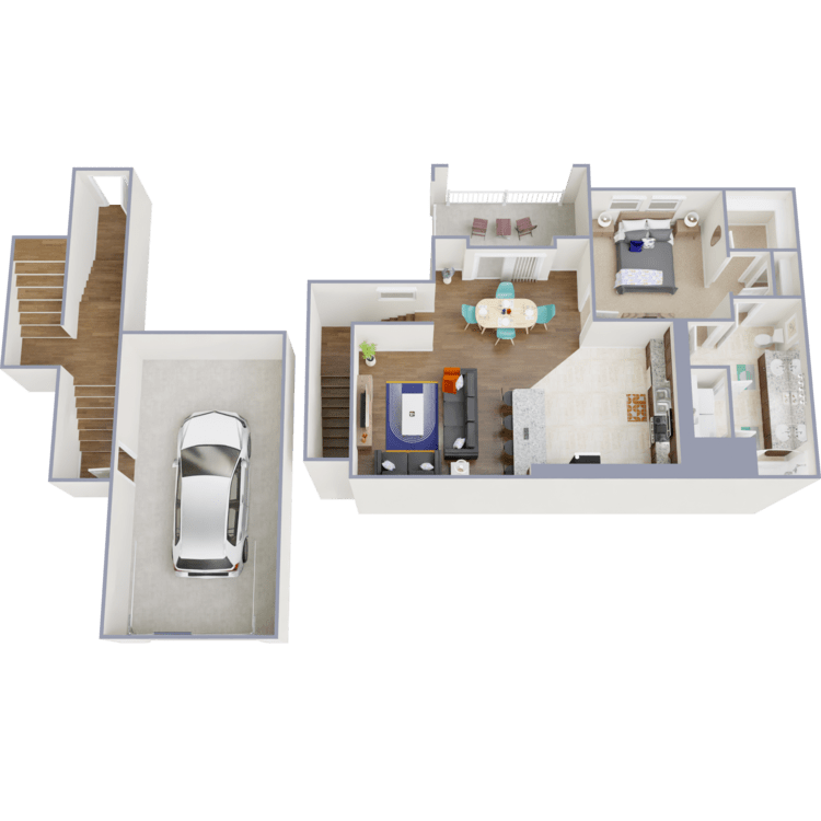 Sonoma, a 1 bedroom 1 bathroom floor plan.
