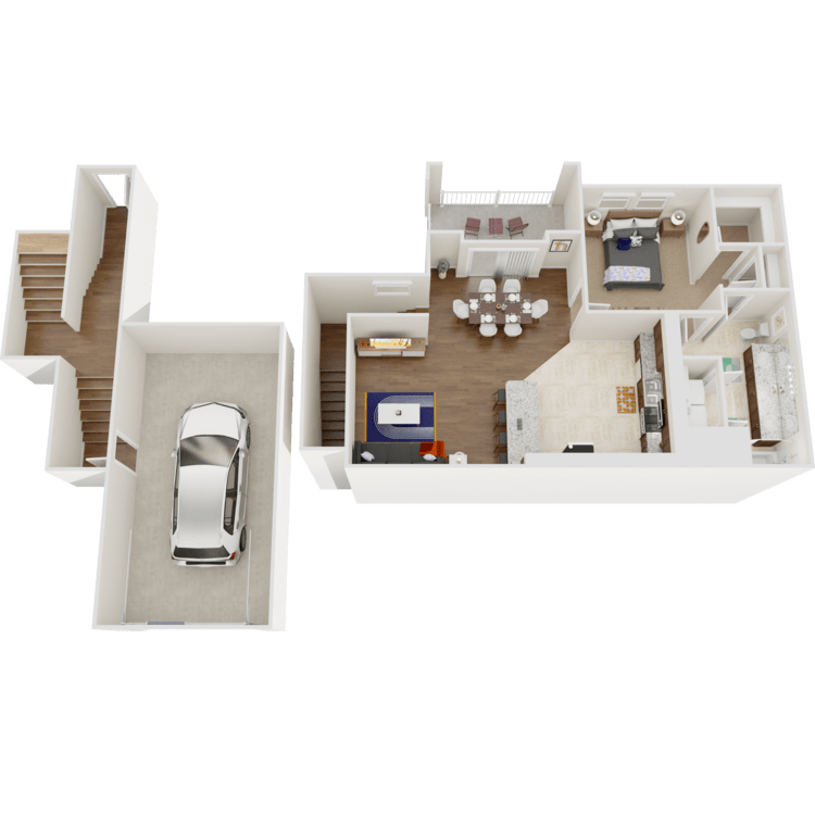 Sonoma, a 1 bedroom 1 bathroom floor plan.