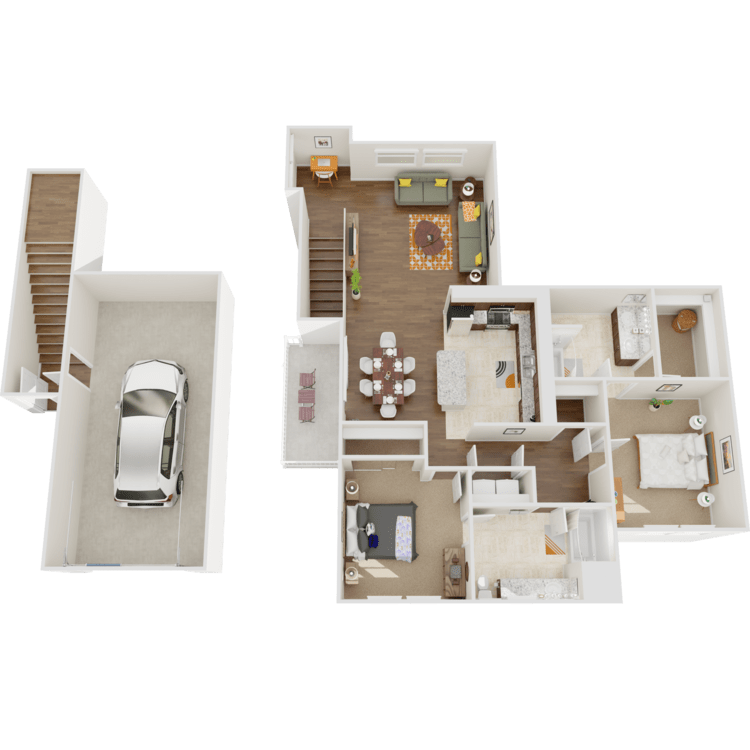 St. Laurent, a 2 bedroom 2 bathroom floor plan.