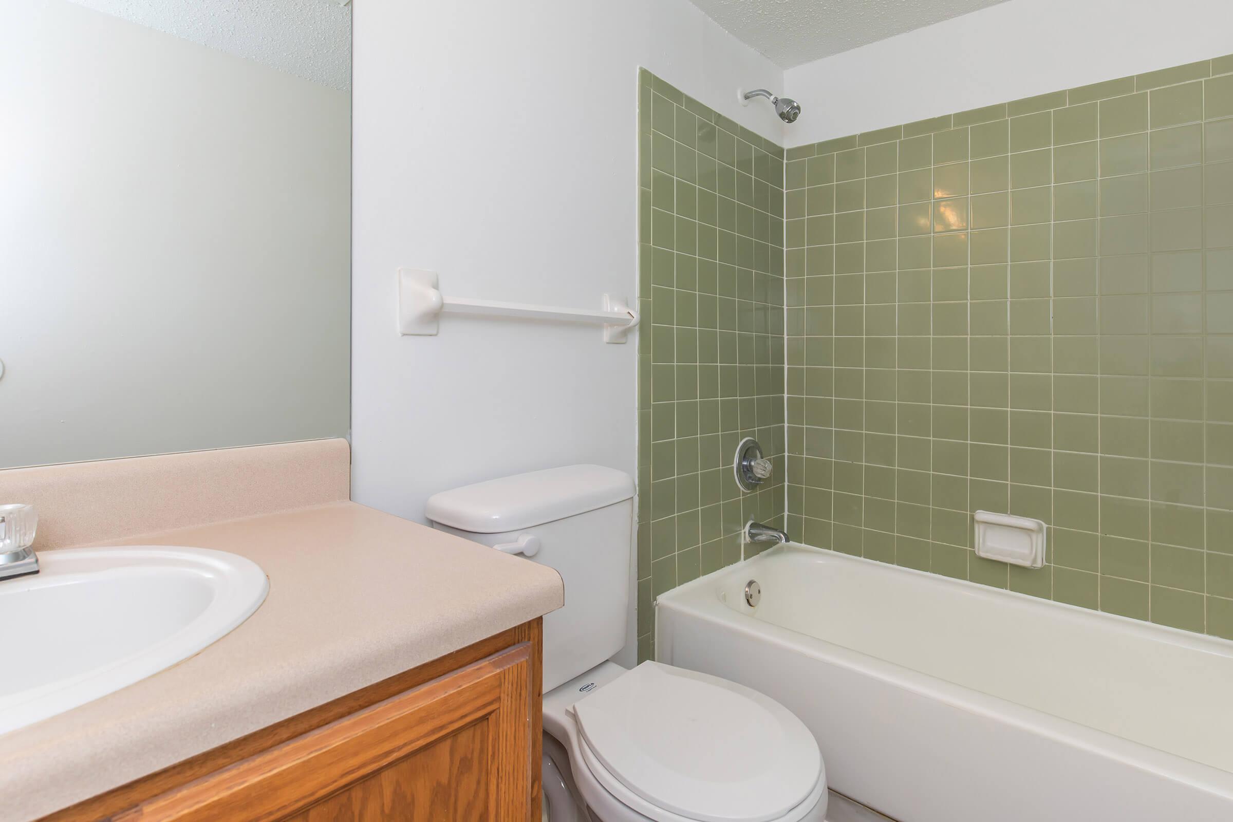 a sink and a mirror